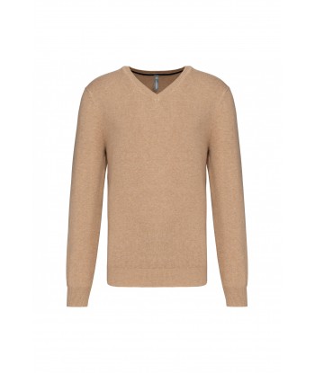Pull col V unisex Camel...